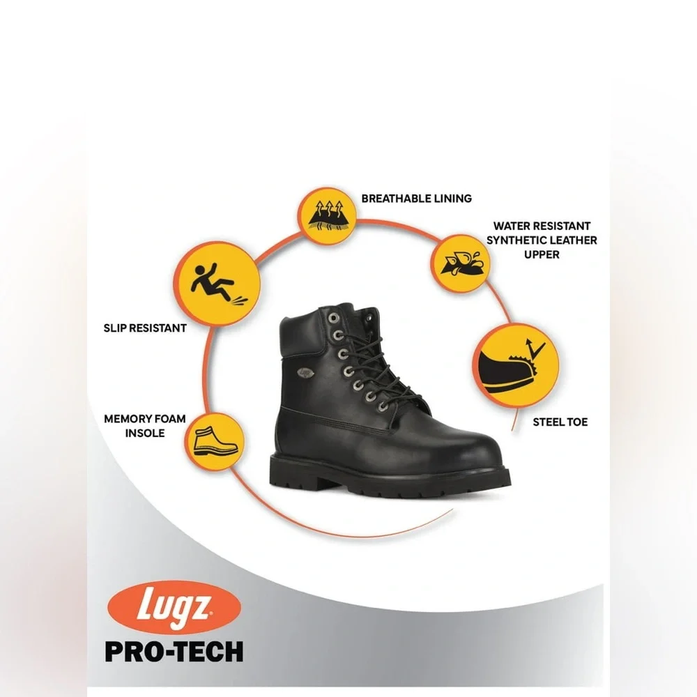 Lugz Work Men's Drifter‎ 6-Inch Steel Toe Work Boots